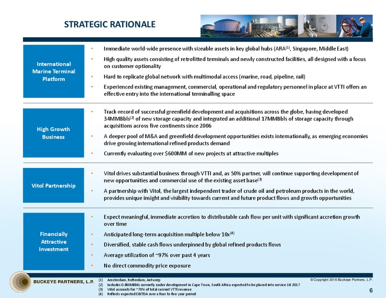 Acquisition of VTTI BV – Buckeye Partners Lp – slide 5