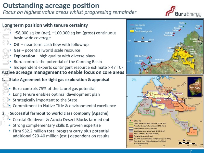 MACQUARIE AUSTRALIA CONFERENCE – Buru Energy Limited – slide 7