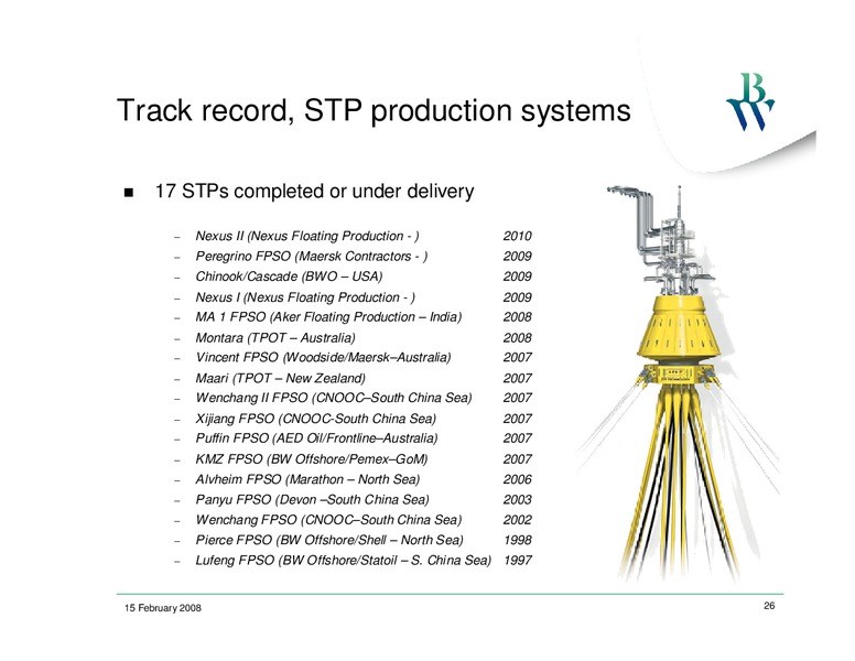 Q4 2007 EARNINGS CALL – Bw Offshore – slide 25