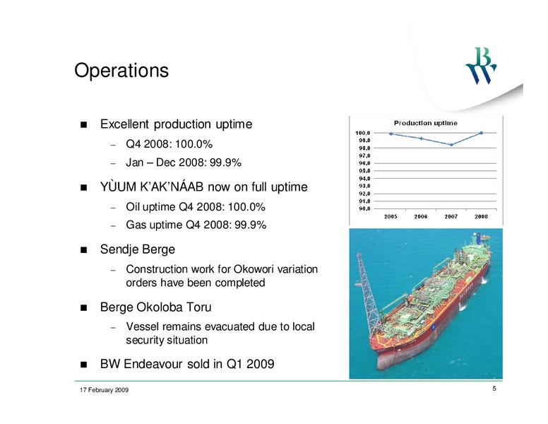 Q4 2008 EARNINGS CALL – Bw Offshore – slide 4