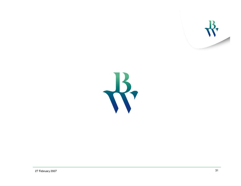 Q4 2006 RESULTS – Bw Offshore – slide 30