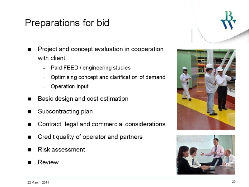 MARCH 2011 INVESTOR PRESENTATION – Bw Offshore – slide 19