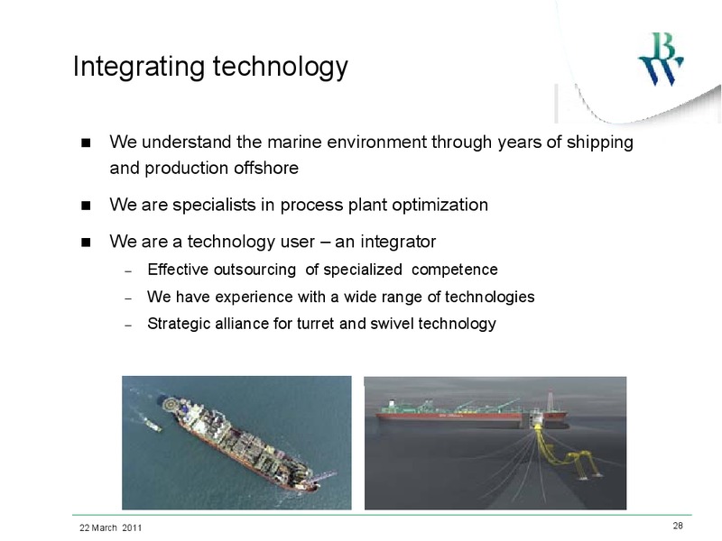 MARCH 2011 INVESTOR PRESENTATION – Bw Offshore – slide 27