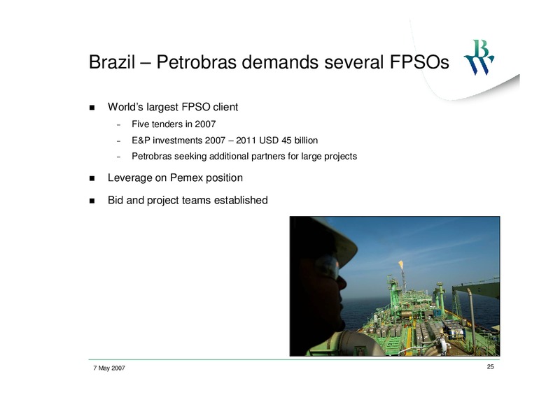 Q1 2007 INVESTOR PRESENTATION – Bw Offshore – slide 24