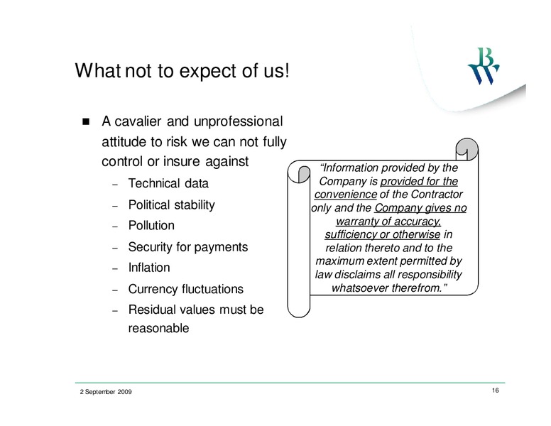 PARETO OIL AND OFFSHORE CONFERENCE – Bw Offshore – slide 15