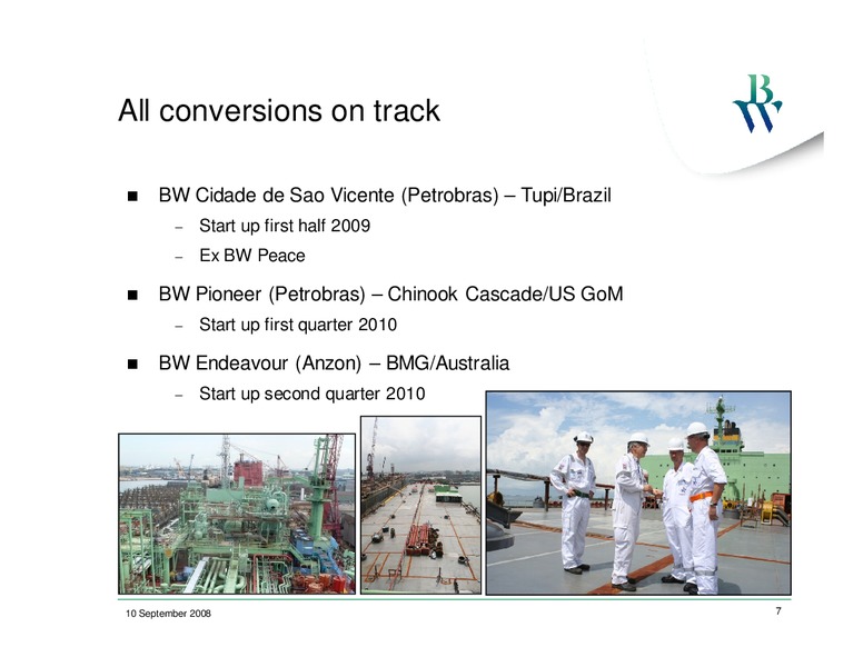 SEPTEMBER 2008 INVESTOR PRESENTATION – Bw Offshore – slide 6