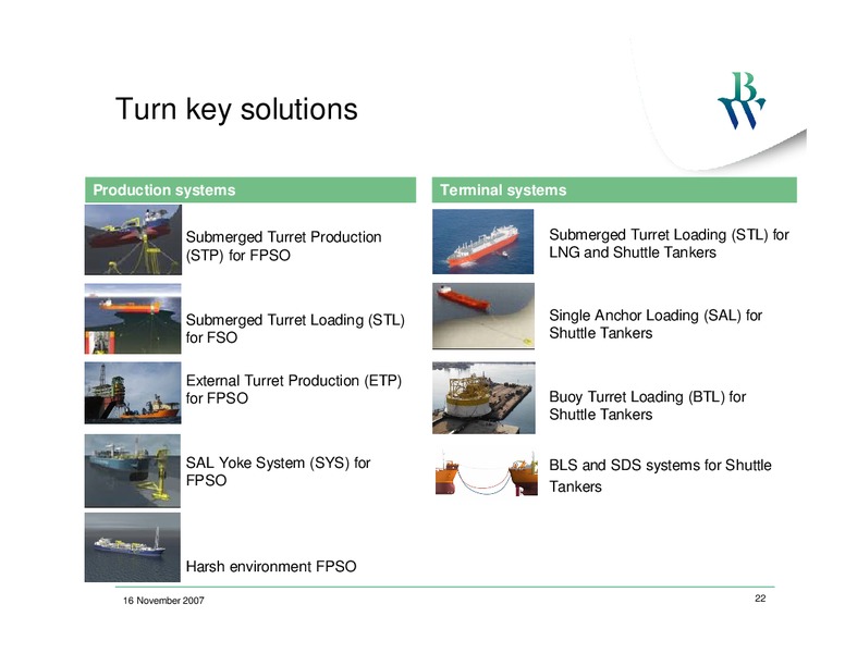 Q3 2007 EARNINGS CALL – Bw Offshore – slide 21