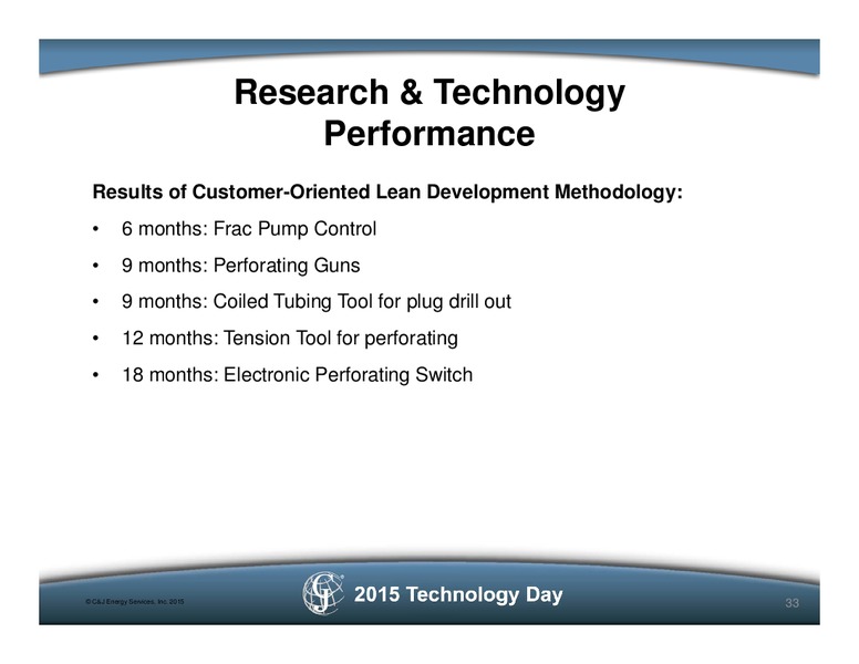 C&J Energy Services 2015 Technology Day – C&J Energy Services Inc. – slide 32