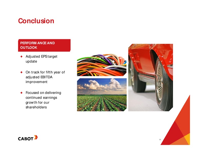 Earnings Teleconference – Cabot Corp – slide 10
