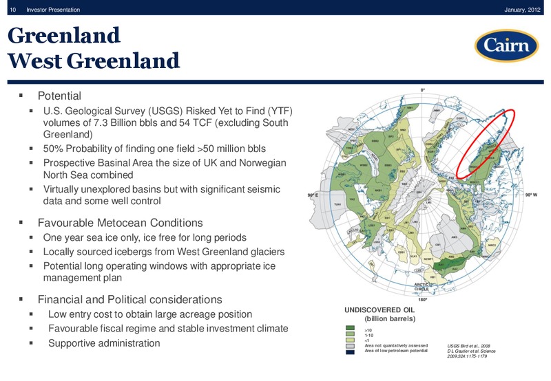 INVESTOR PRESENTATION – Cairn Energy Plc – slide 9