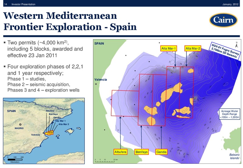 INVESTOR PRESENTATION – Cairn Energy Plc – slide 13