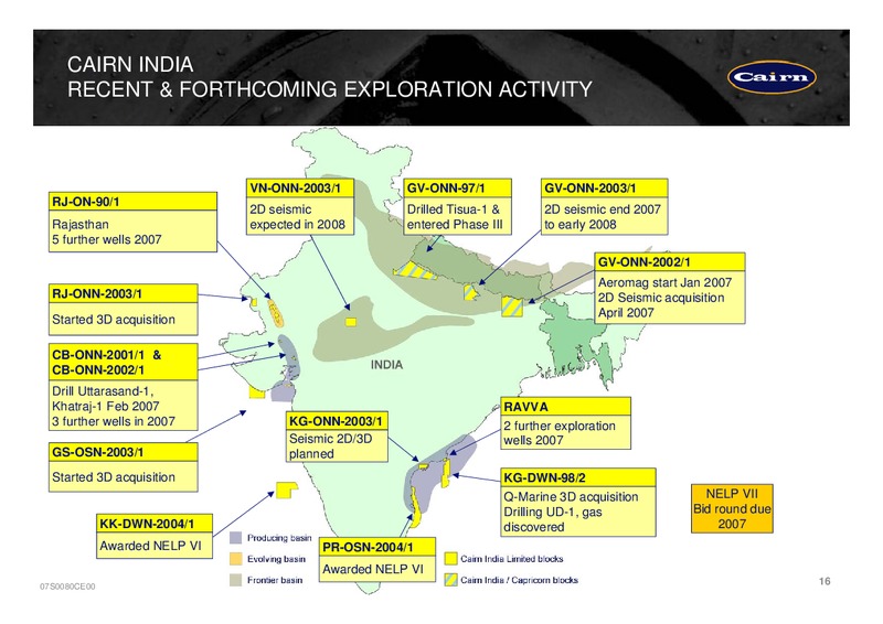 PRELIMINARY RESULTS PRESENTATION – Cairn Energy Plc – slide 17