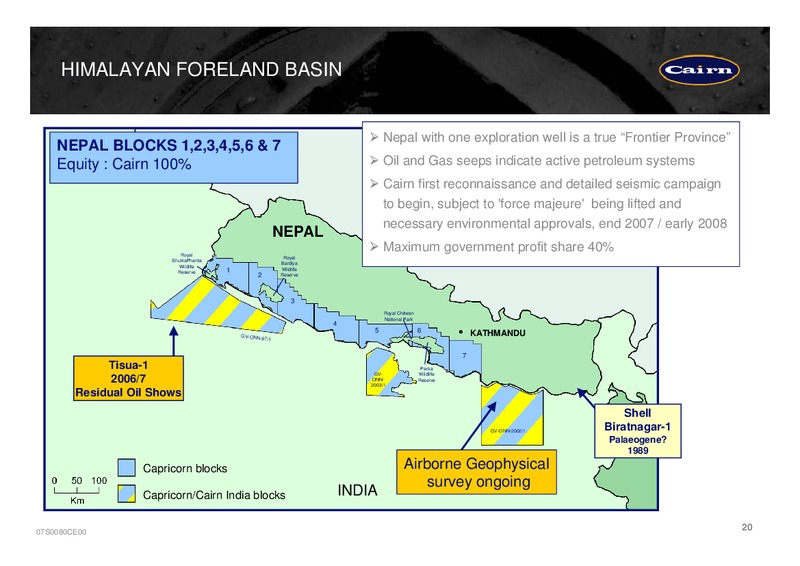 PRELIMINARY RESULTS PRESENTATION – Cairn Energy Plc – slide 22