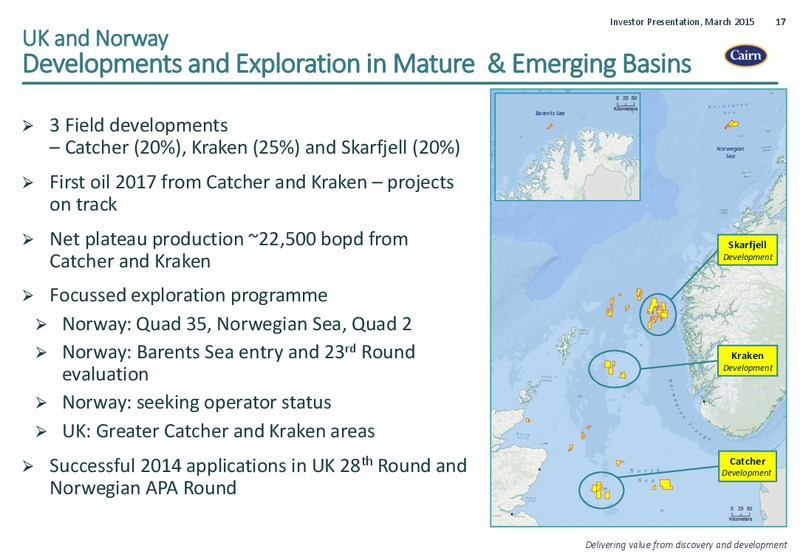 MARCH 2015 INVESTOR PRESENTATION – Cairn Energy Plc – slide 16
