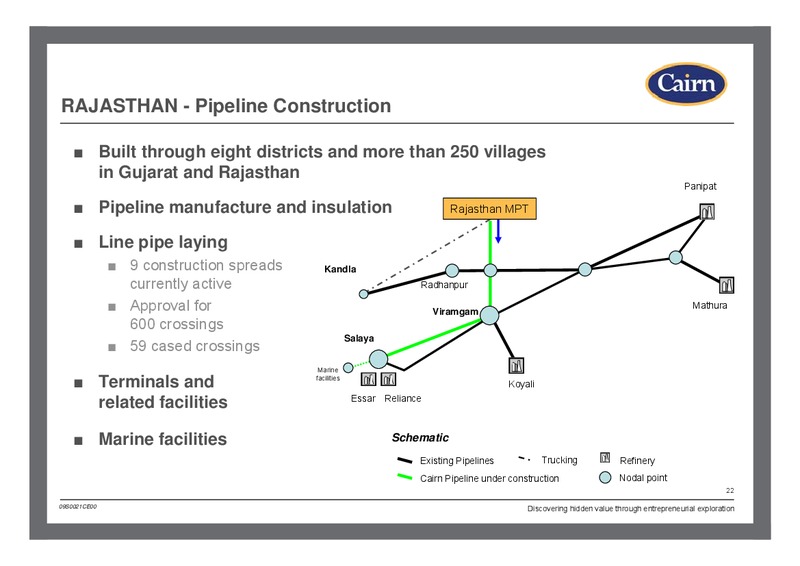 MARCH 2009 PRELIMINARY RESULTS – Cairn Energy Plc – slide 21