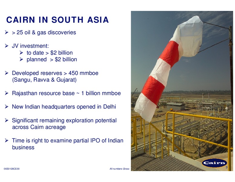 PRELIMINARY RESULTS PRESENTATION – Cairn Energy Plc – slide 3