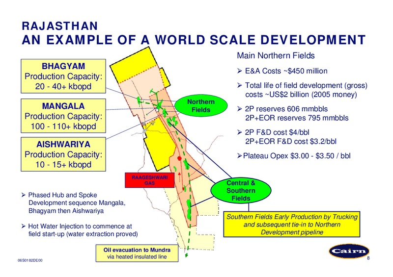 APRIL 2006 ANNUAL GENERAL MEETING – Cairn Energy Plc – slide 8