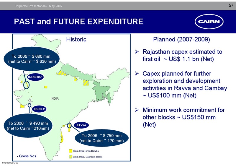 CORPORATE PRESENTATION – Cairn Energy Plc – slide 56