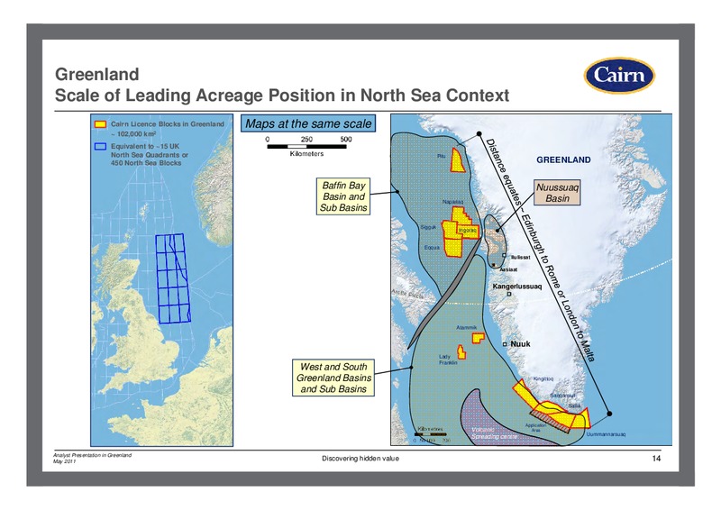 ANALYST PRESENTATION IN GREENLAND – Cairn Energy Plc – slide 13