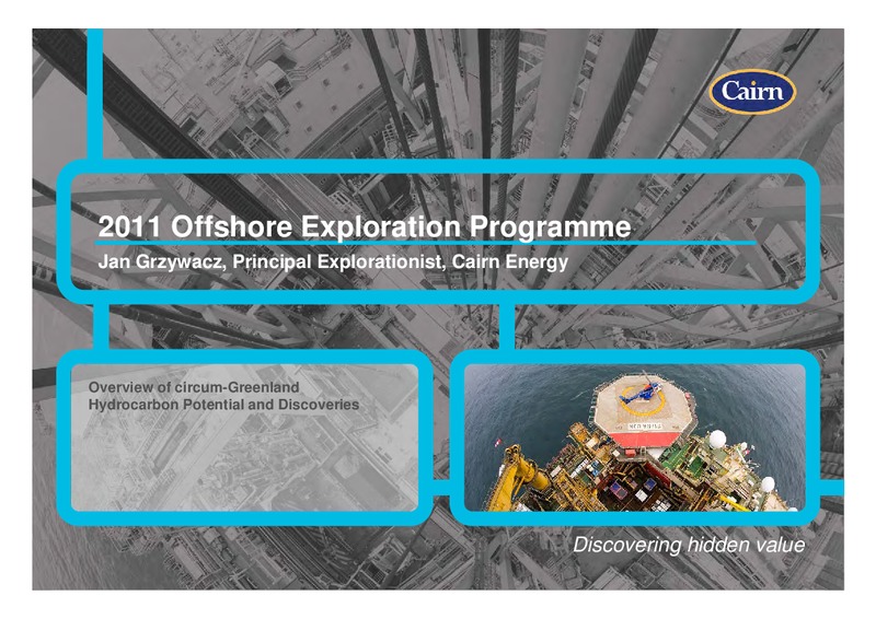 ANALYST PRESENTATION IN GREENLAND – Cairn Energy Plc – slide 31