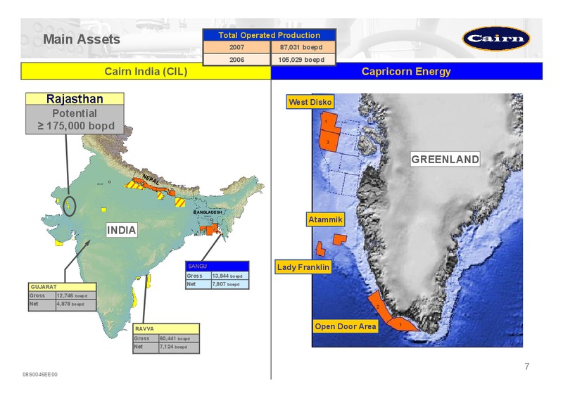 MINERAL & PETROLEUM CONFERENCE – Cairn Energy Plc – slide 6
