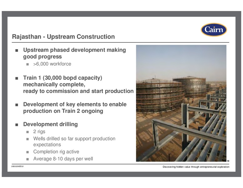 SCOTTISH OIL CLUB – Cairn Energy Plc – slide 18