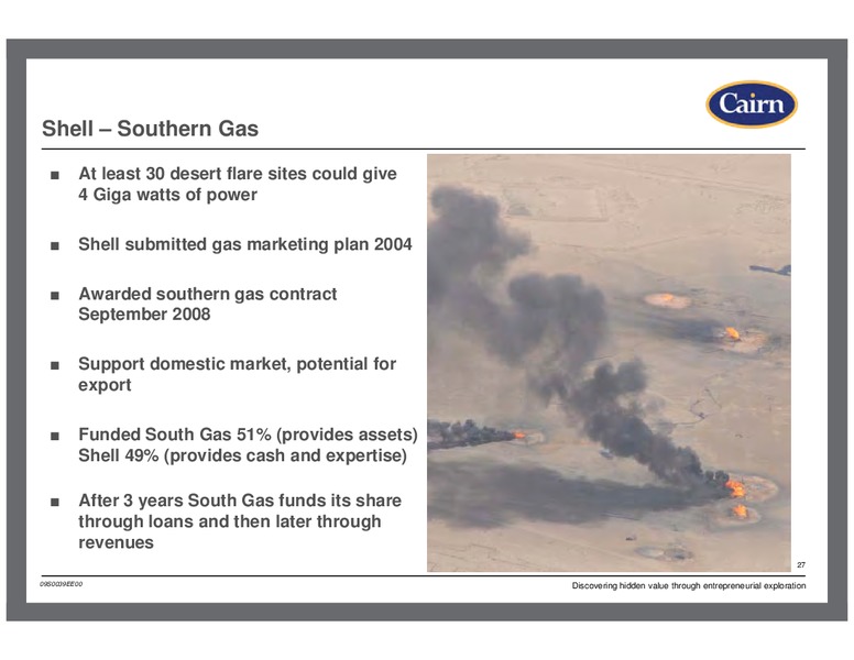 SCOTTISH OIL CLUB – Cairn Energy Plc – slide 27