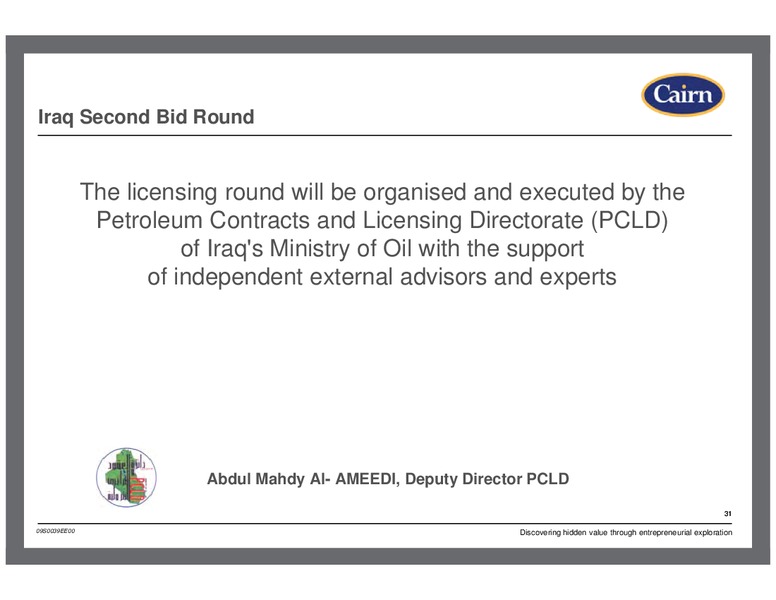 SCOTTISH OIL CLUB – Cairn Energy Plc – slide 31