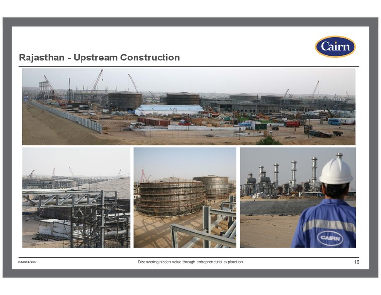 INVESTOR PRESENTATION – Cairn Energy Plc – slide 15