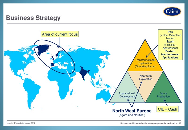 INVESTOR PRESENTATION – Cairn Energy Plc – slide 9