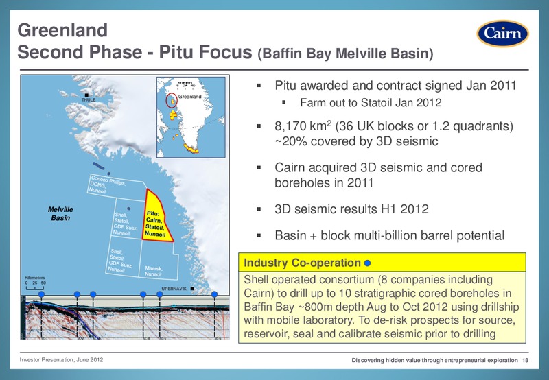 INVESTOR PRESENTATION – Cairn Energy Plc – slide 17