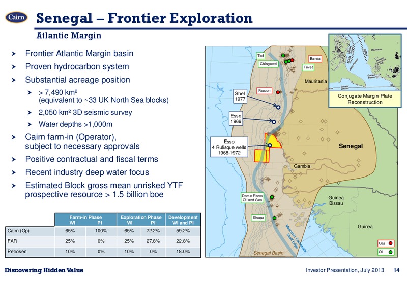 INVESTOR PRESENTATION – Cairn Energy Plc – slide 13