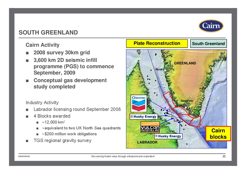 HALF YEARLY RESULTS – Cairn Energy Plc – slide 34