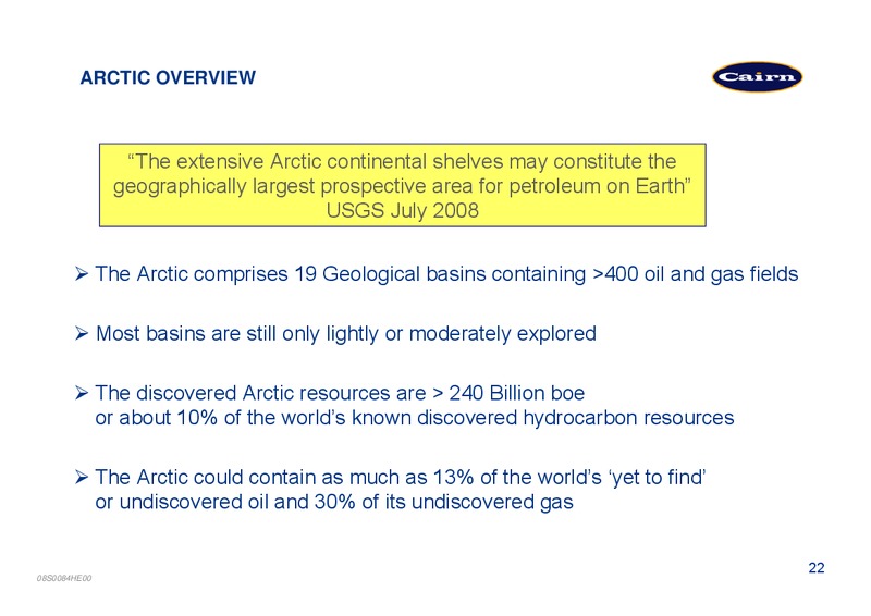 HALF YEARLY PRESENTATION 2008 – Cairn Energy Plc – slide 21
