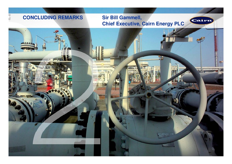 HALF YEARLY PRESENTATION 2008 – Cairn Energy Plc – slide 34