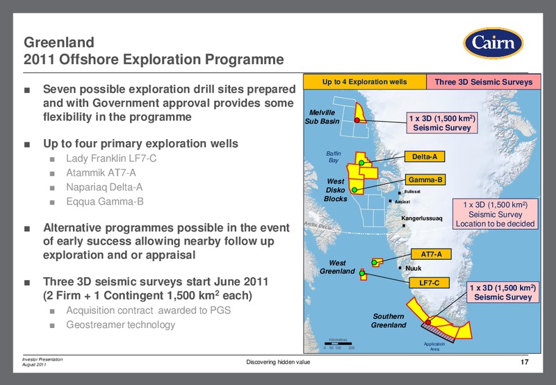 AUGUST 2011 INVESTOR PRESENTATION – Cairn Energy Plc – slide 16