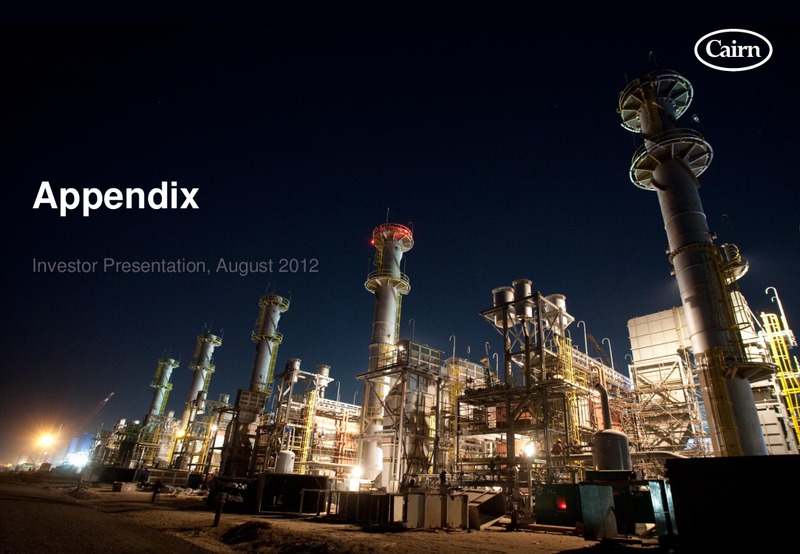 INVESTOR PRESENTATION – Cairn Energy Plc – slide 24