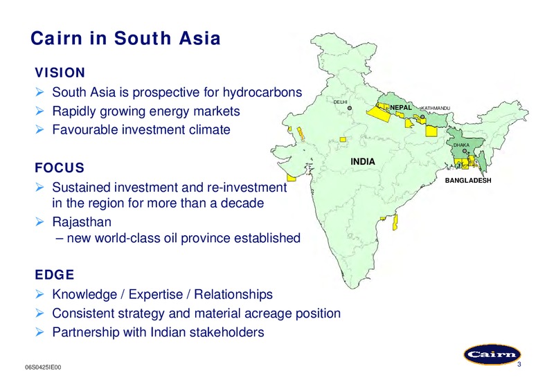INTERIM RESULTS PRESENTATION – Cairn Energy Plc – slide 2