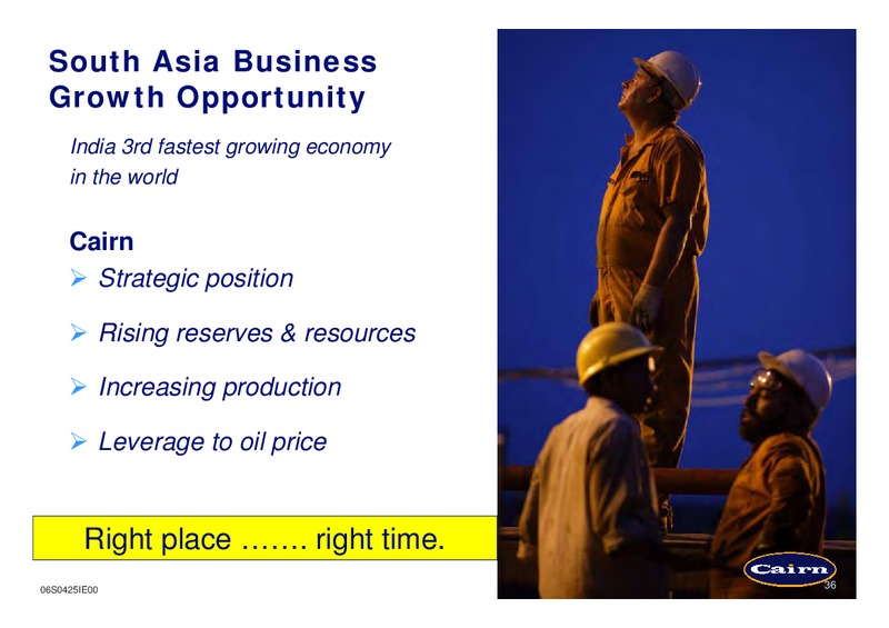 INTERIM RESULTS PRESENTATION – Cairn Energy Plc – slide 35