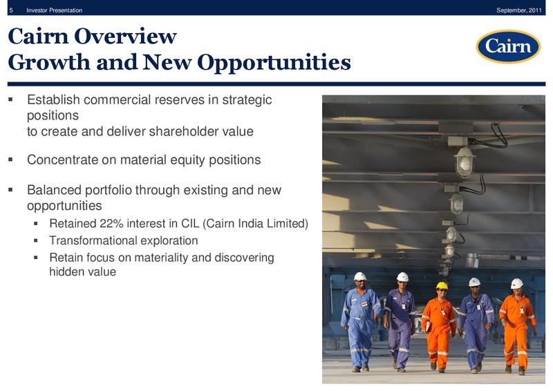 SANFORD BERNSTEIN CONFERENCE – Cairn Energy Plc – slide 4