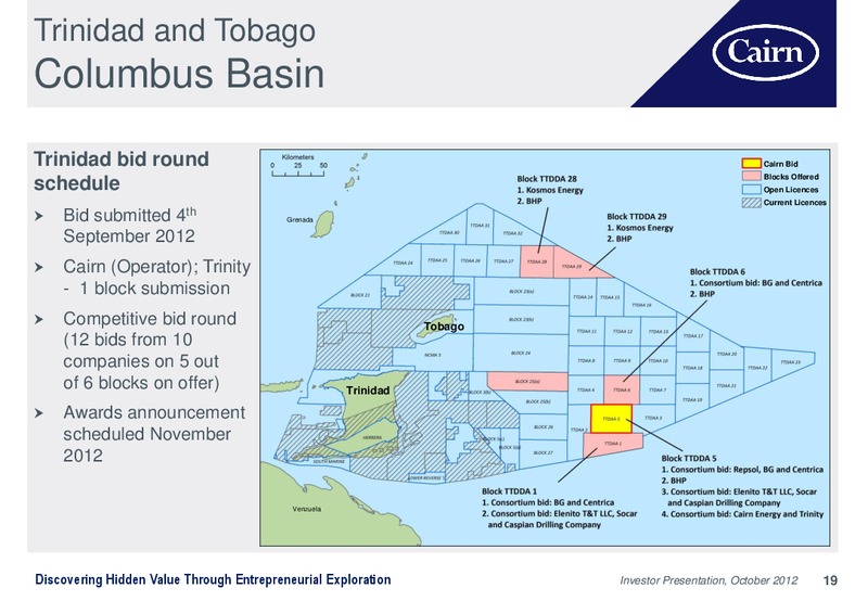 INVESTOR PRESENTATION – Cairn Energy Plc – slide 18