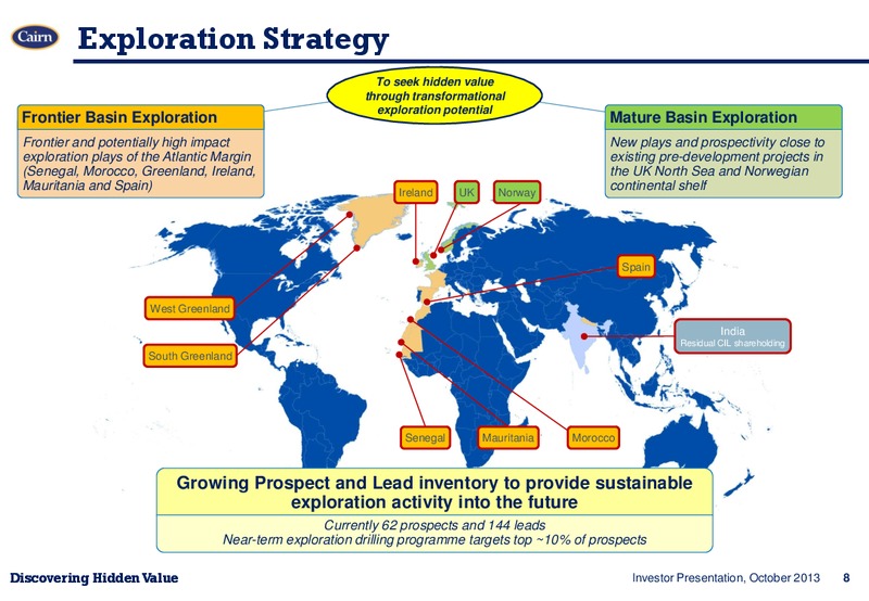 INVESTOR PRESENTATION – Cairn Energy Plc – slide 7
