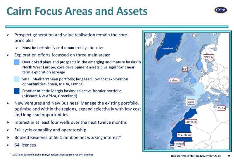 INVESTOR PRESENTATION – Cairn Energy Plc – slide 8