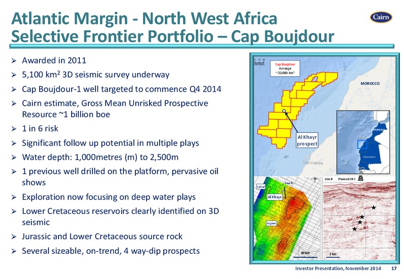 INVESTOR PRESENTATION – Cairn Energy Plc – slide 16
