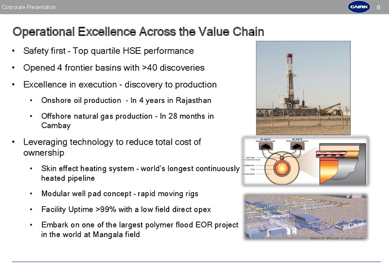 Corporate Presentation – Cairn India – slide 5