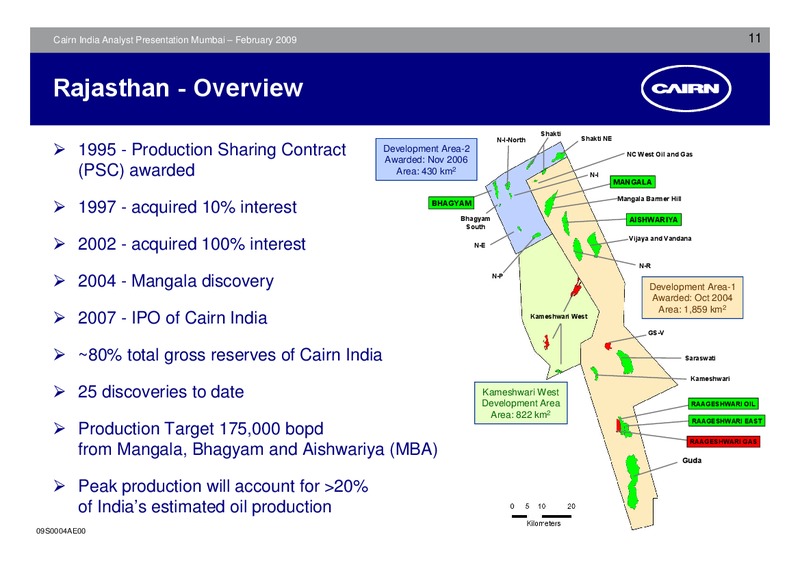 ANALYST PRESENTATION – Cairn India – slide 10