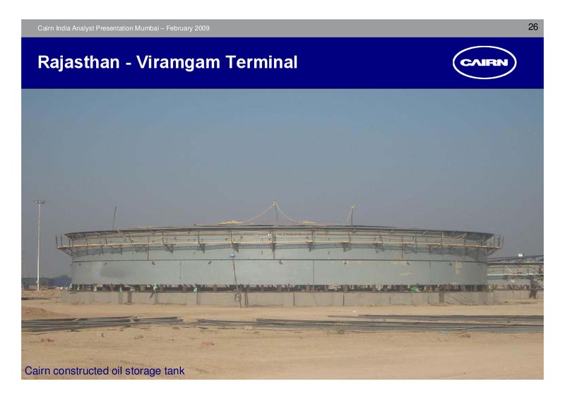 ANALYST PRESENTATION – Cairn India – slide 25