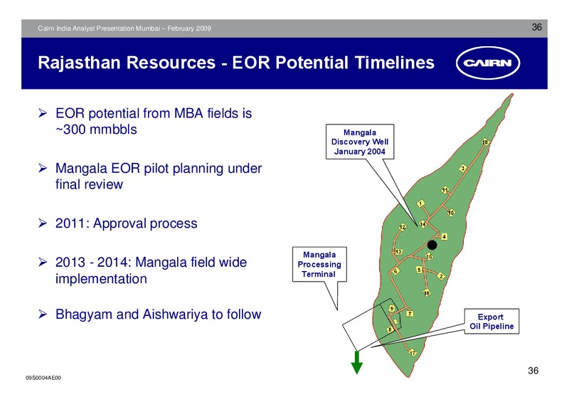 ANALYST PRESENTATION – Cairn India – slide 35