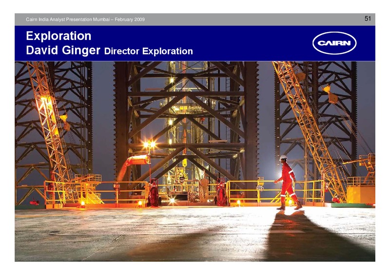 ANALYST PRESENTATION – Cairn India – slide 50