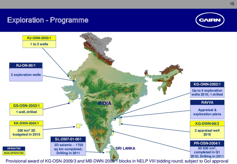 CORPORATE PRESENTATION – Cairn India – slide 14